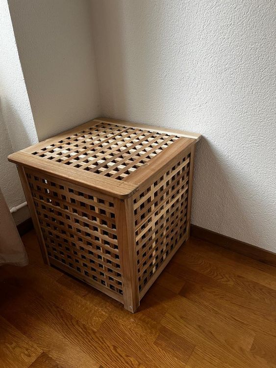 Brandneu IKEA HOL Aufbewahrung/Beistelltisch, Akazie, 50x50