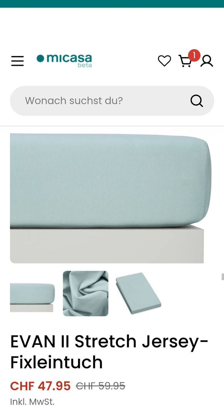 Letti: Fixleintuch Aqua 180x200 – Nuovo (secondo la descrizione) da Turbenthal venduto da mela_ct