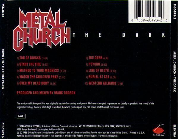 CD: Metal church - The dark – Usato da St-Cergue venduto da VeganWarrior 1