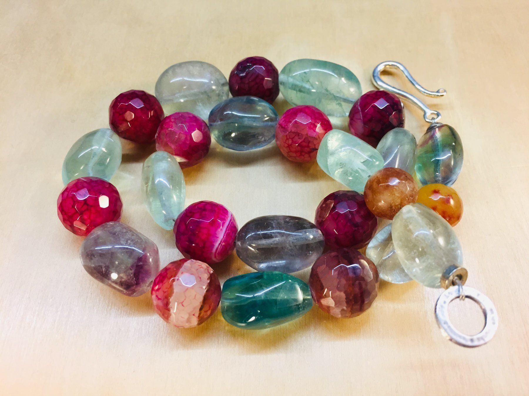 Catenine: Elegante Collier Kette Achat & Fluorit – Usato da Schaffhausen venduto da uniqueketten 7