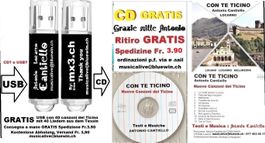 Mandolino e Fisarmonica CD 12  o  USB 40 canzoni del TICINO