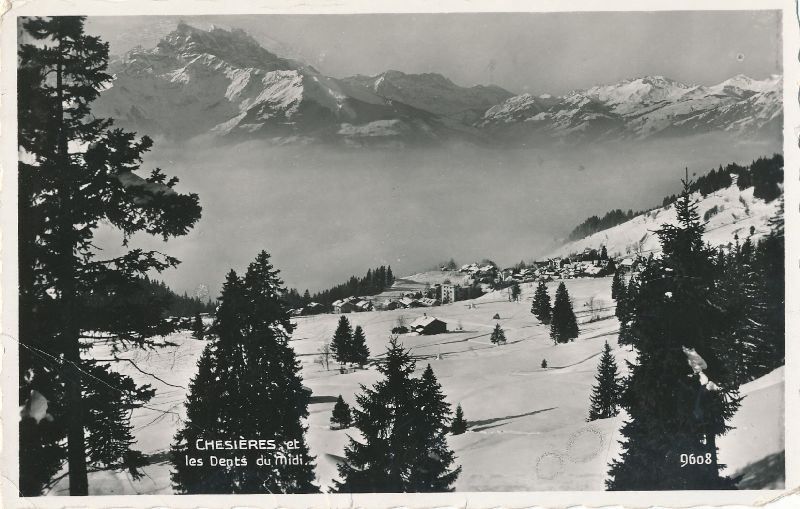 Cartoline postali: Chesières les Dents de Midi 1939 – Usato da Emmenbrücke venduto da teestube
