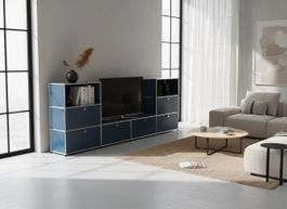 USM Haller Regal 4x3 Stahlblau / Neu (mit A Gestänge)