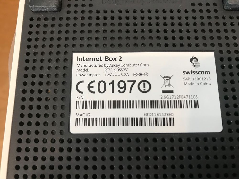 Swisscom Internet Box 2 5