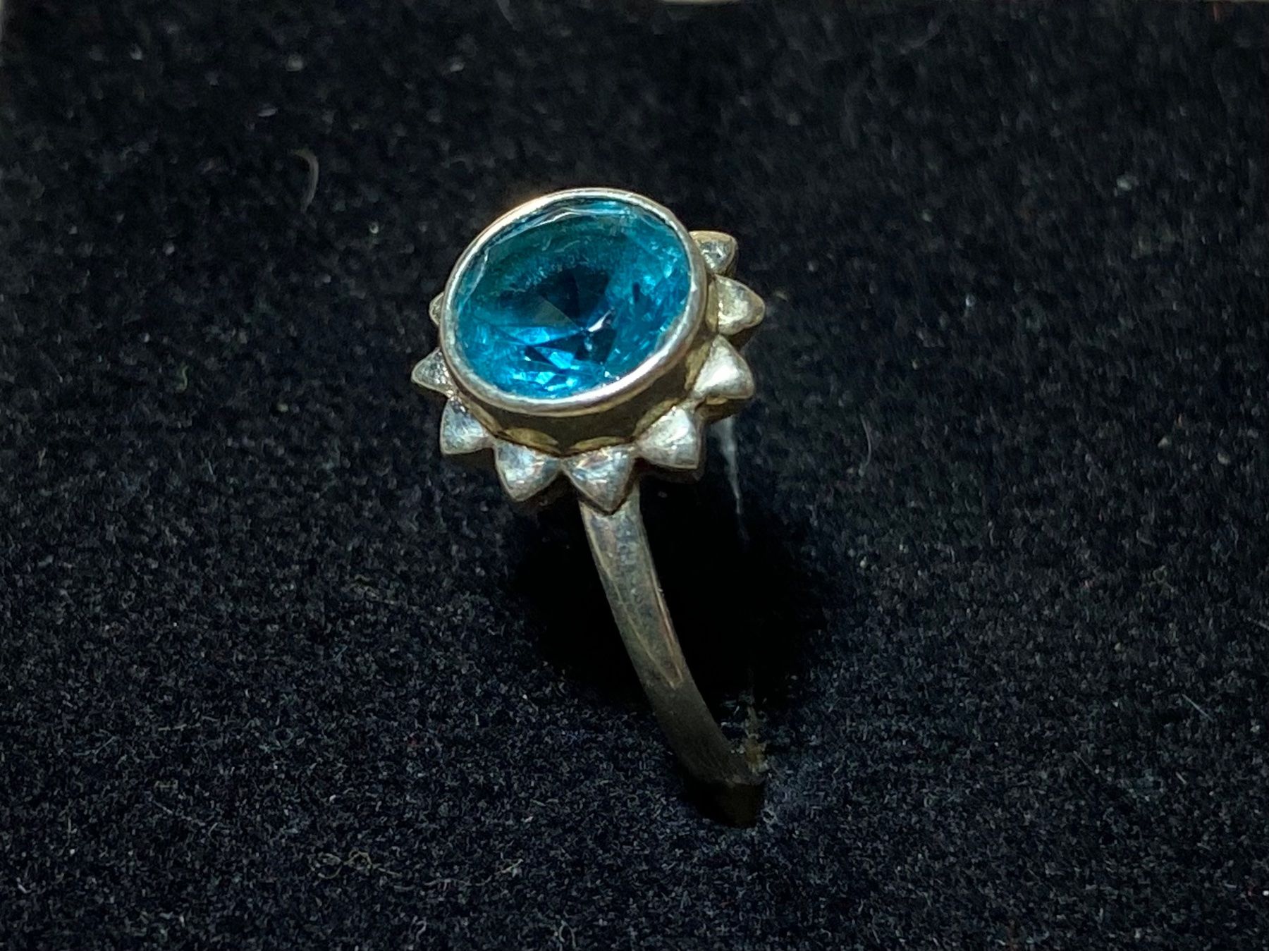 Anelli: Feiner 925 Silber Ring mit natürlichem Blautopas – Nuovo e nell'imballaggio originale da Laax venduto da Kiki_Kingdom3 4