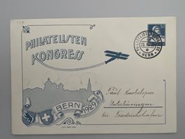 1929 Philatelisten Kongress Bern