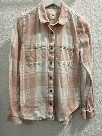 Vans Hemd kariert rosa weiss Grösse S