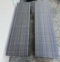 Rattan Sitzbänke braun 2er Set für Garten oder Balkon