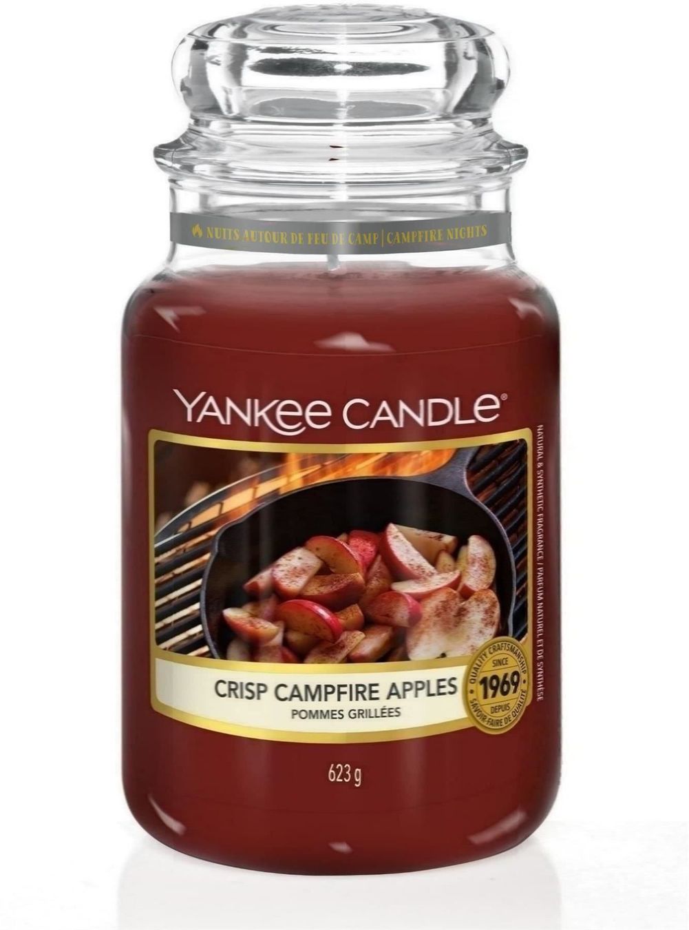 Yankee Candle Candele: Yankee Candle Crisp Campfire Apples Large Jar – Nuovo e nell'imballaggio originale da Langwiesen venduto da rtWebshop