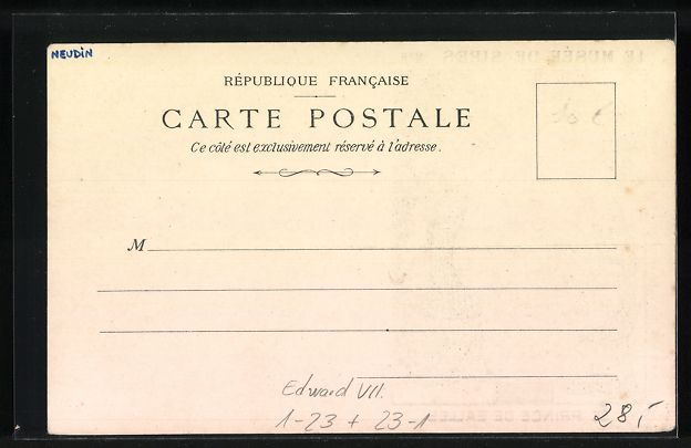 Cartoline postali: Le Musée de Sires No. 8, Le Prince de G – Usato da Berlin venduto da bartko-reher 1