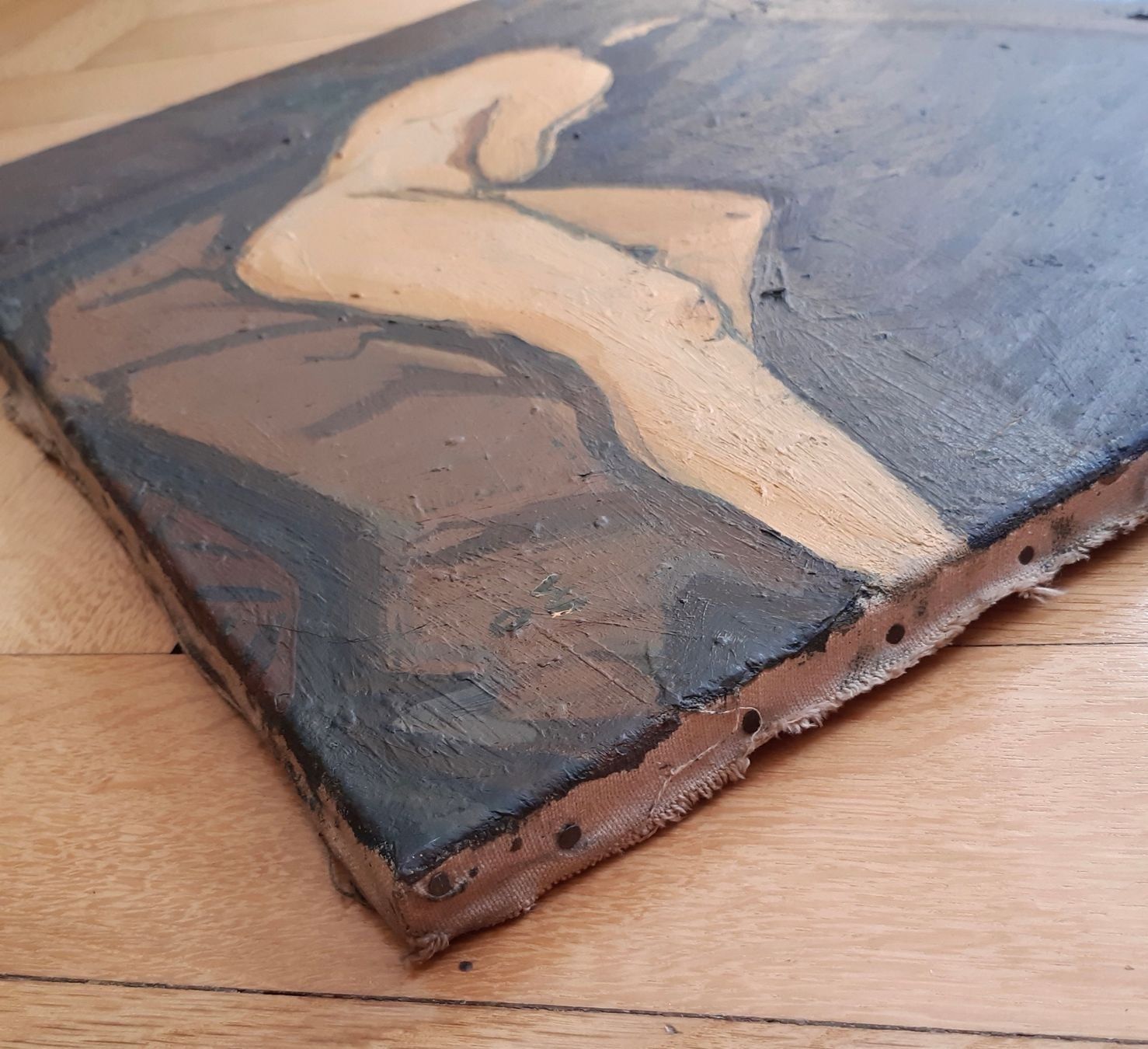 Dipinti: Willi Oppliger 1958 Titel: Akt auf Sofa – Usato da Basel venduto da Kaffee_und_Kunst 2