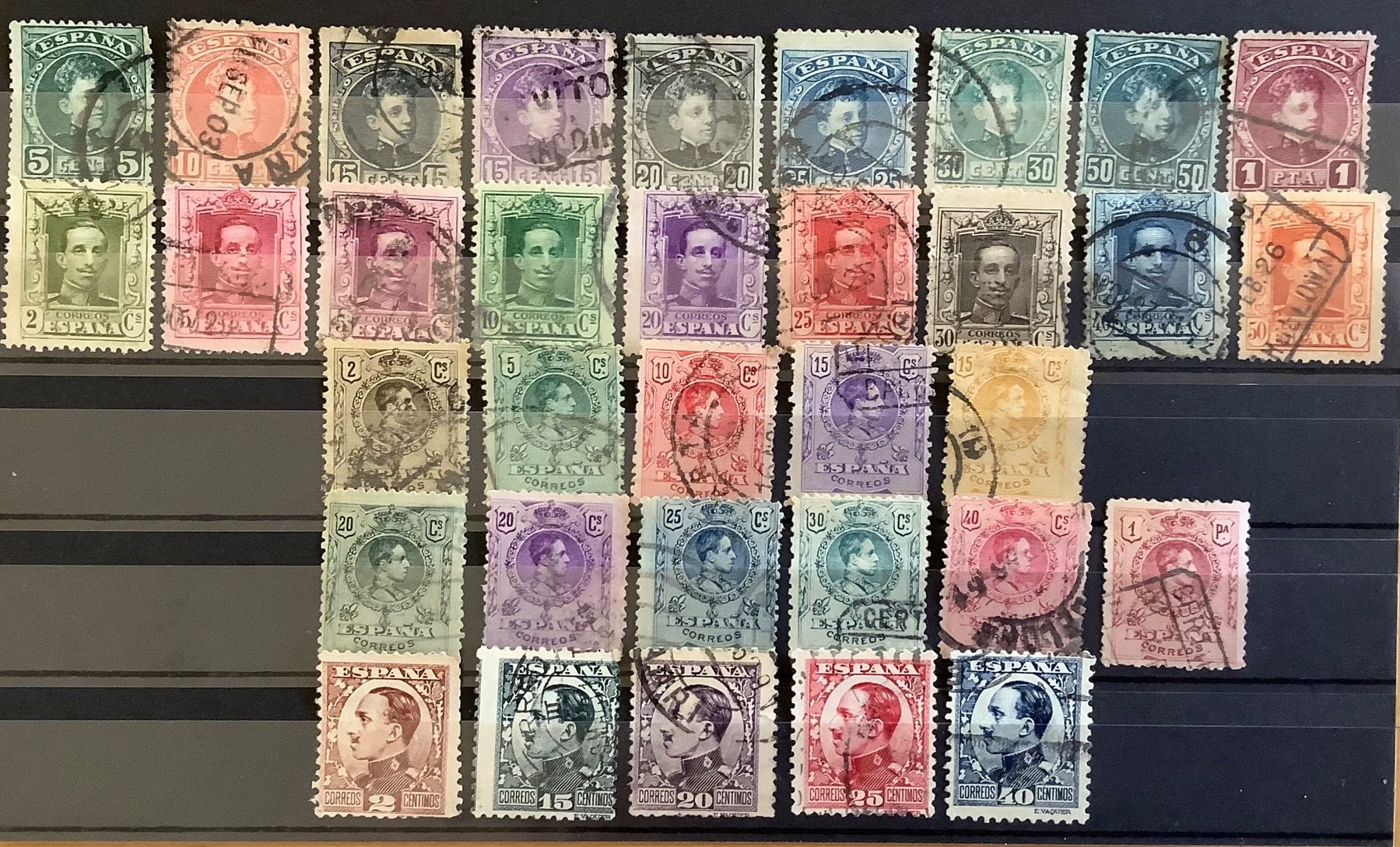 Tutti i francobolli: 1901 / 1922 - Spanien - Alfons XIII – Usato da Liestal venduto da Skunk02
