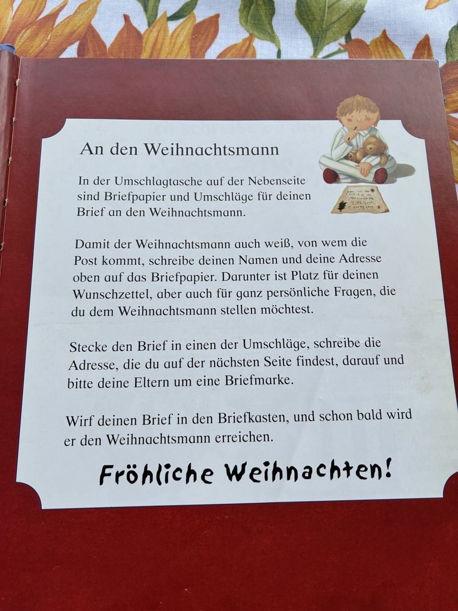Bücher: Brief an Weihnachtsmann-Buch, komplett! – Gebraucht aus Wettingen von hak_52m8 2