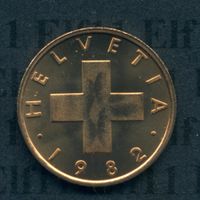 CHF___0.01 1982 stgl * nigelnagelneu! 1 Rappen