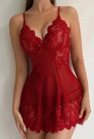 Trasparente abito da notte-tg M/L—colore rosso-nuovo