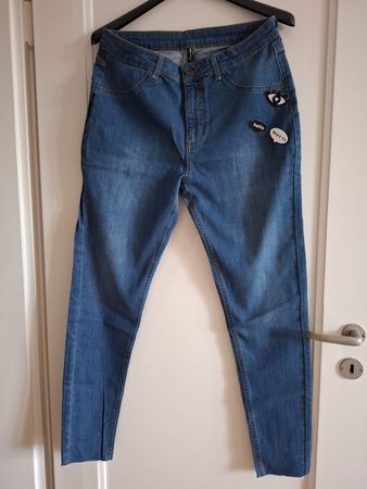 Jeans Calzedonia blu con decorazioni, tg L nuovi