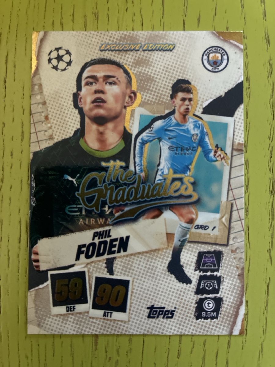 Cartoline: Phil Foden Man City UCL – Usato da Biel/Bienne venduto da Vanni55