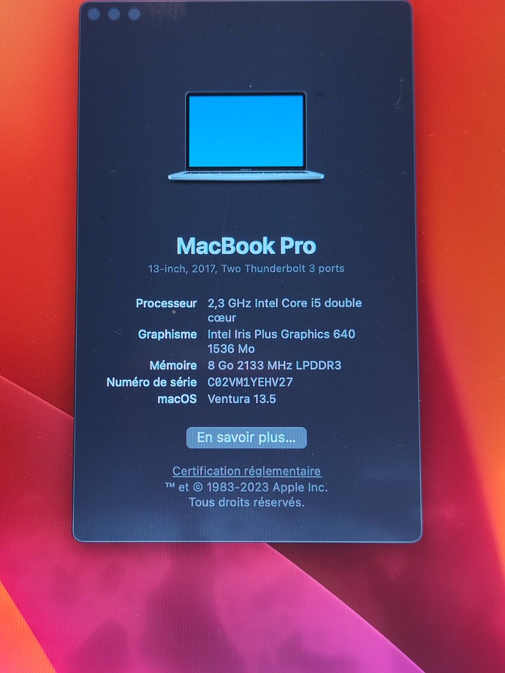 Apple Notebooks: MacBook Pro 13 2017 – Defekt aus Le Mouret von  2