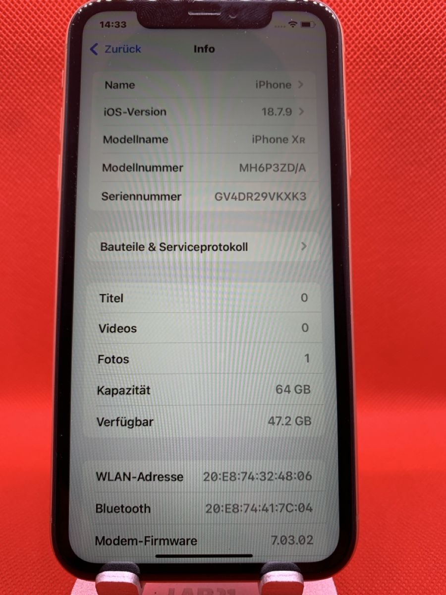 Apple Portables: iPhone XR 64 GB – D'occasion à Bremgarten AG par TechfiX 7