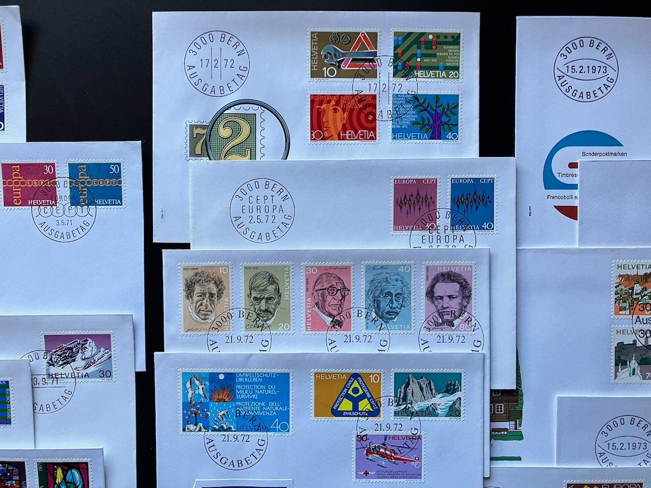 Alle Briefmarken: FDC Schweiz 1971-73 komplett – Gebraucht aus Nesslau von zueri6 3