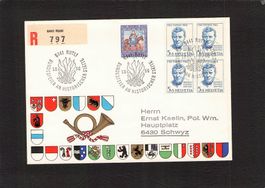 Bundesfeier 1966 , Rütli Stempel 1.8.1966 nach Schwyz