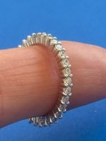 Luxus Elegante gr.16/6 Ring Zirkonia Memoire Silberfarben