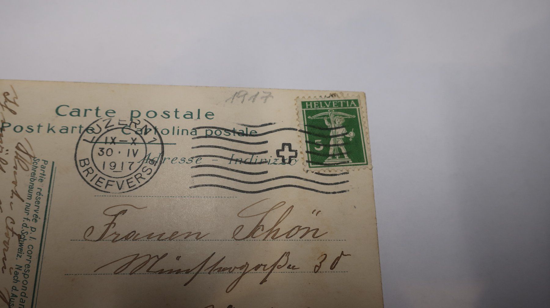 Cartoline postali: Morschach u. der Urirothstock  1917 – Usato da Cormoret venduto da Pascalll2001 3