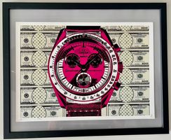 DEATH NYC Pop Art „Moonswatch & Vuitton“, Ltd.x/100 + cadre