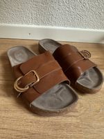 Claquettes/sandales brun détails dorés H&M, t.40