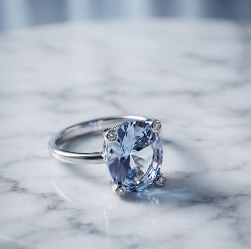 Ringe: Eleganter Silber 925 Aquamarin Ring - Neu – Neu und originalverpackt aus Uetikon am See von Coralreef
