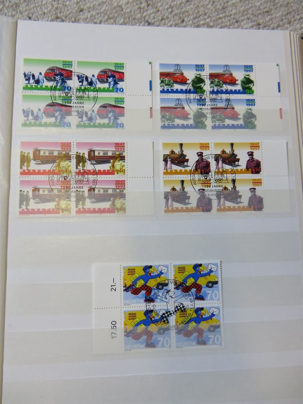 Tutti i francobolli: 1997 4er-Blocks ET inkl. PJ + PP – Usato da Spiez venduto da Crazyduck
