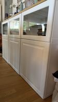 White Display Cabinet with Glass Doors - Chic Storage