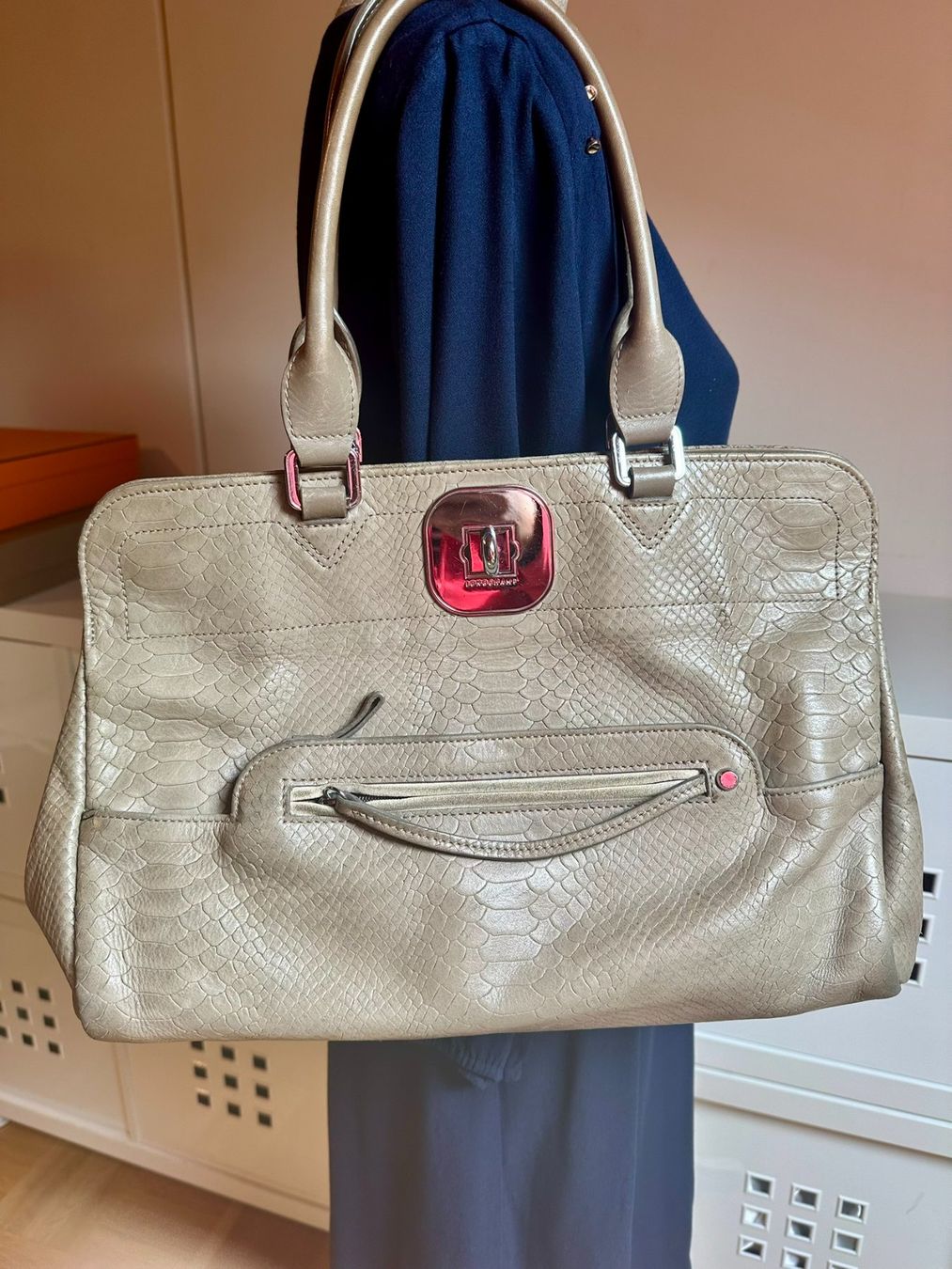 Longchamp Borse da donna: Longchamp Gatsby beige/taupe – Usato da Bernex venduto da euma1976