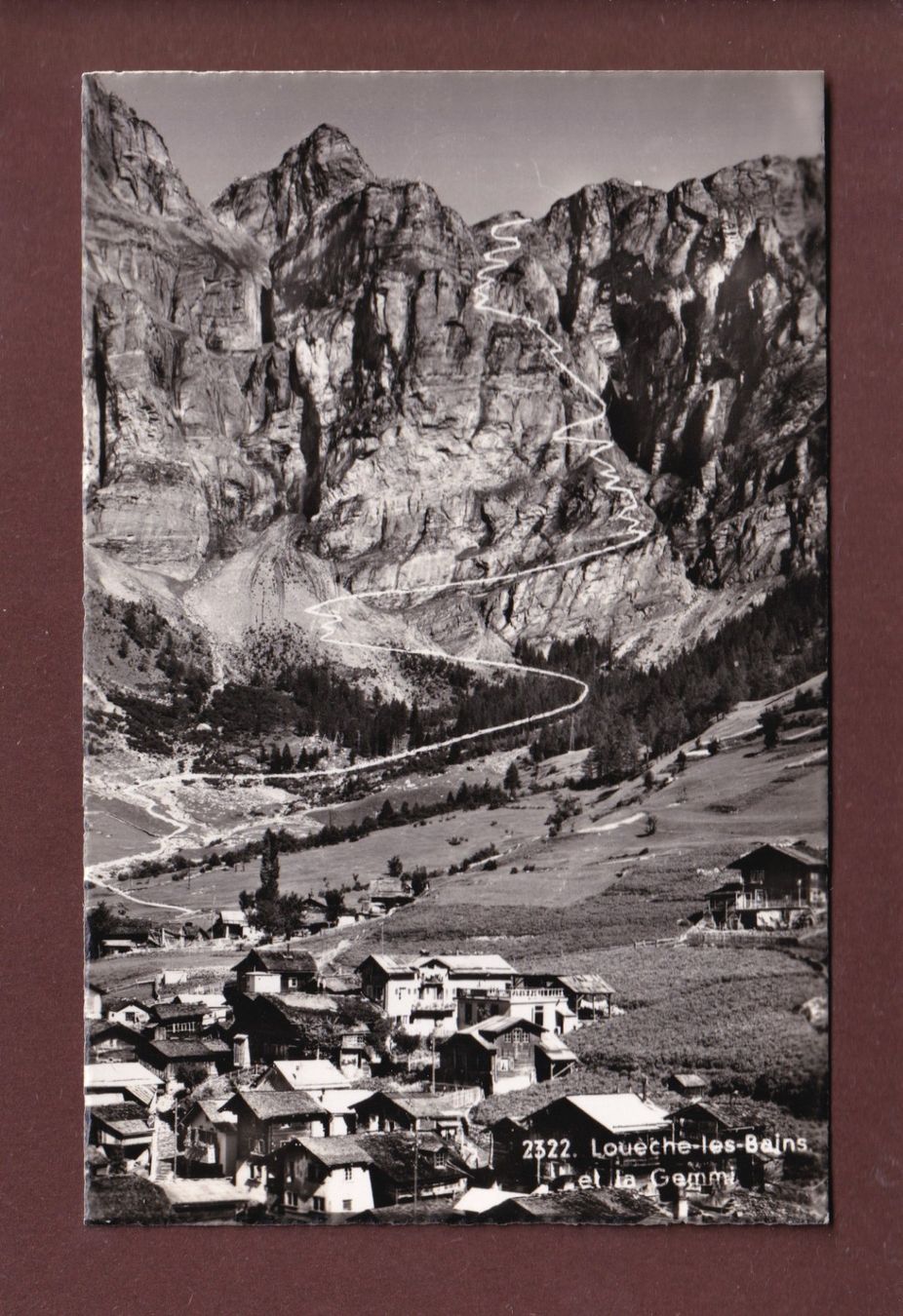 Cartoline postali: LOECHE-LES-BAINS - Gemmi - 1953 – Usato da Pully venduto da nicecards