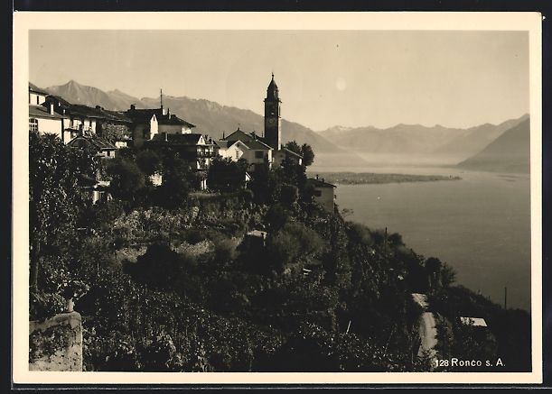 Ansichtskarten: AK Ronco s. A., Panorama mit Kirche – Gebraucht aus Berlin von bartko-reher