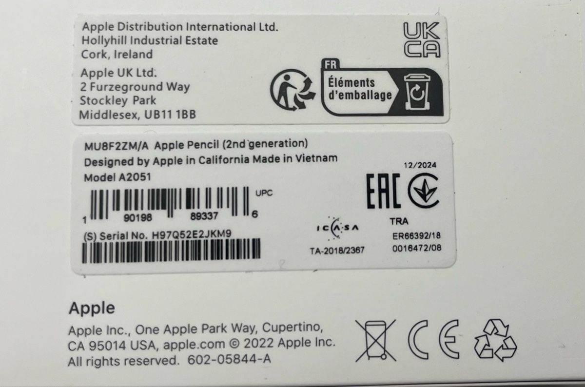 Apple Stifte & Marker: Apple Pencil 2. Generation Modell A2051 neu – Neu und originalverpackt aus Stans von Guetli007 2