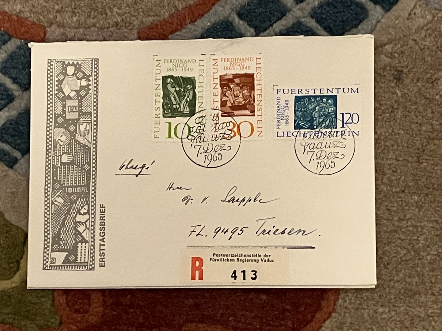 Tutti i francobolli: 1 Erstagsbrief LI Einschreiben 1965 – Nuovo (secondo la descrizione) da Koblenz venduto da Markenhimmel