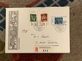 1 Erstagsbrief LI Einschreiben 1965