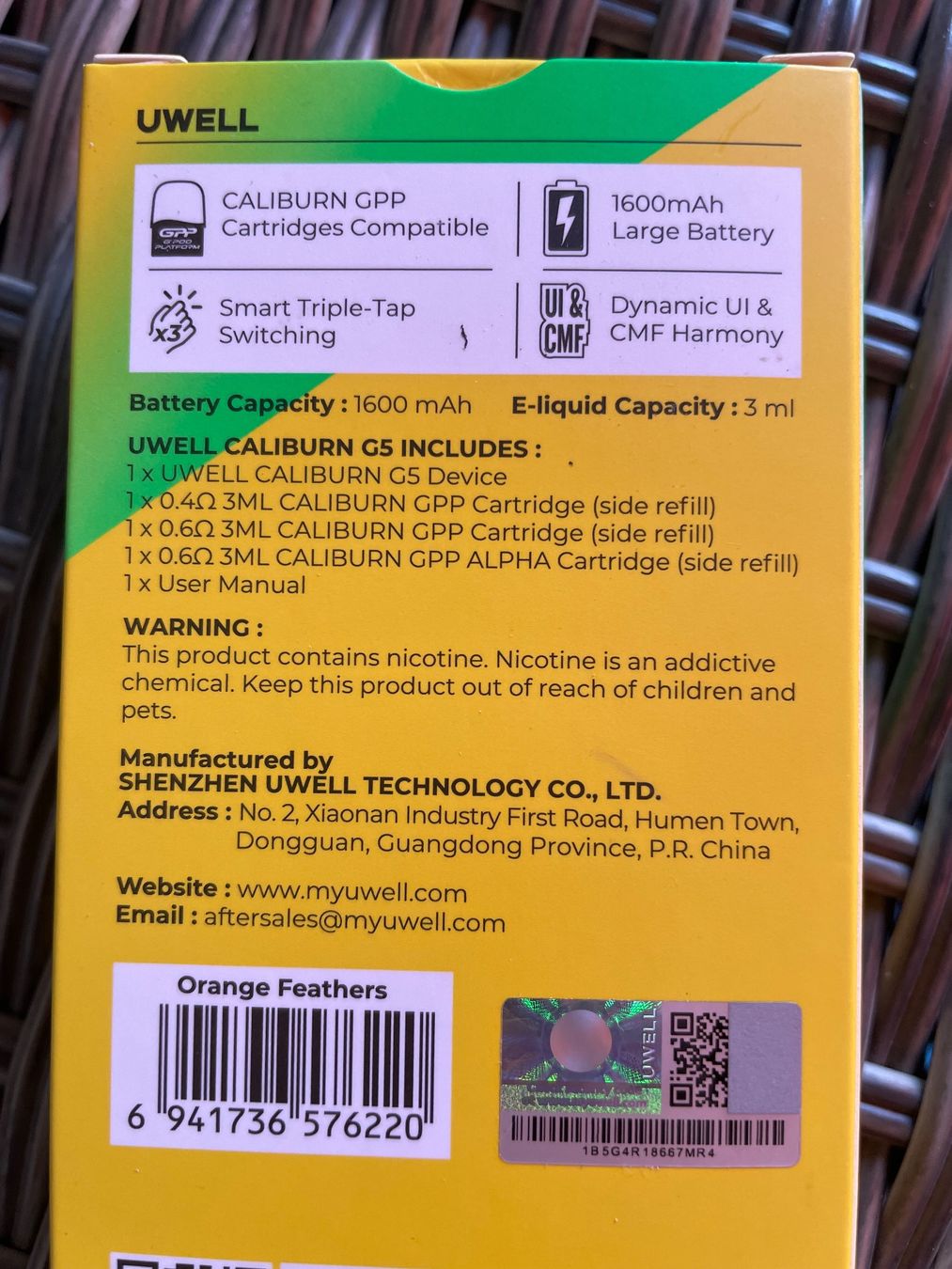 Uwell Altri Prodotti per fumatori: UWELL CALIBURN G5 - POD SYSTEM – Nuovo (secondo la descrizione) da Egg b. Zürich venduto da underworld 1