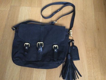 Schwarze Handtasche aus Stoff - Madison