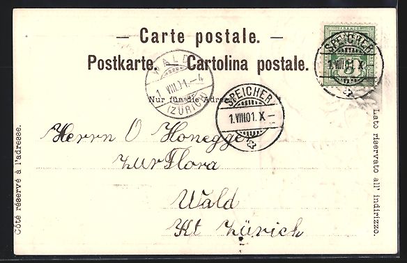 Cartes postales: Passepartout-Lithographie Speicher, Orts – D'occasion à Berlin par bartko-reher 1
