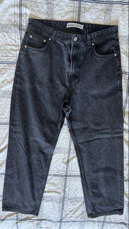 Pantalon jeans Bershka gris foncé taille 42 EUR bon état