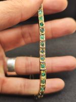 Vintage 900er Silber vergoldete Armband schmucksteine Top