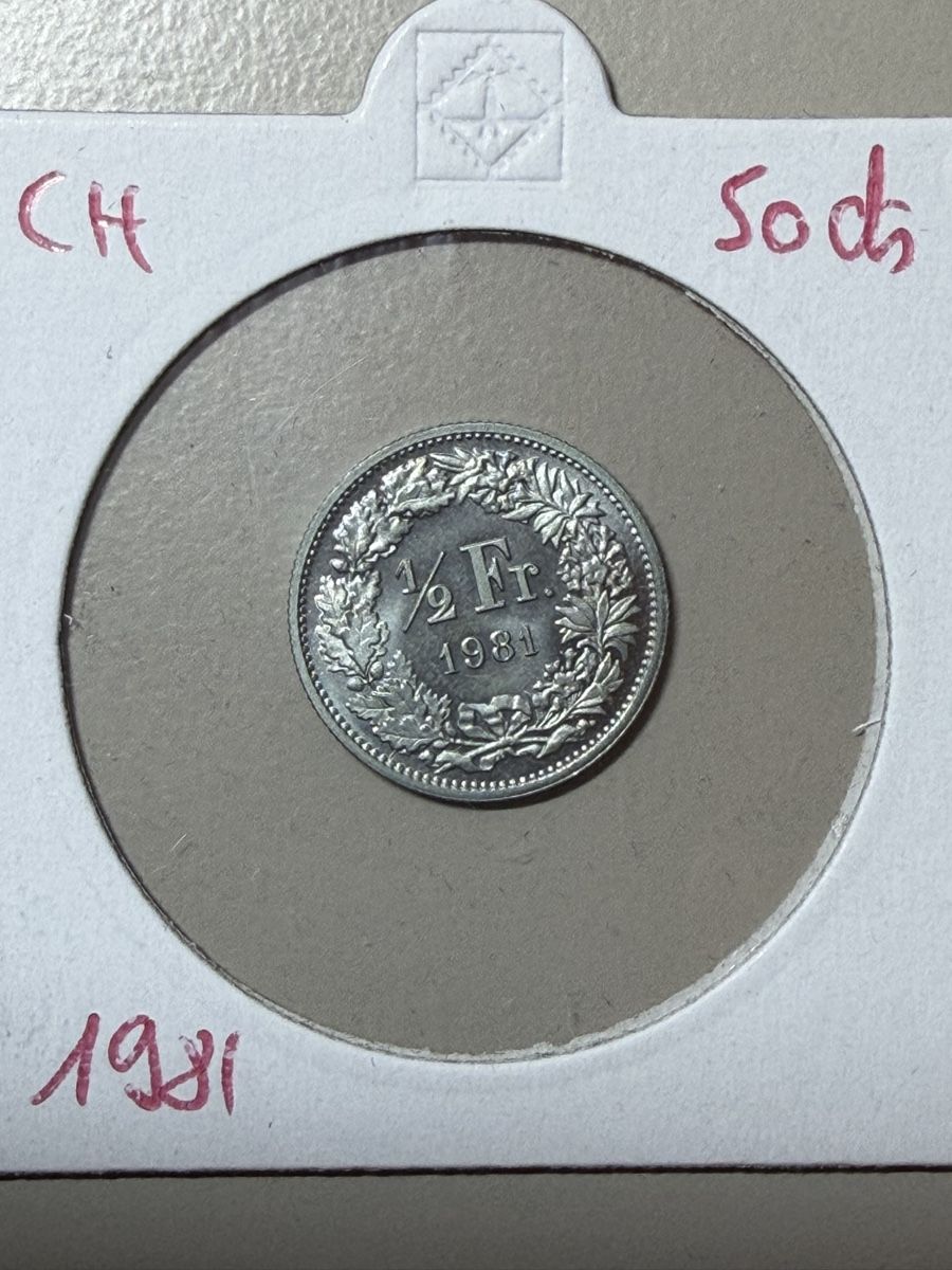 Alle Münzen: Suisse - 50 centimes - 1981 - UNC  – Neu (gemäss Beschreibung) aus Payerne von Mike1682