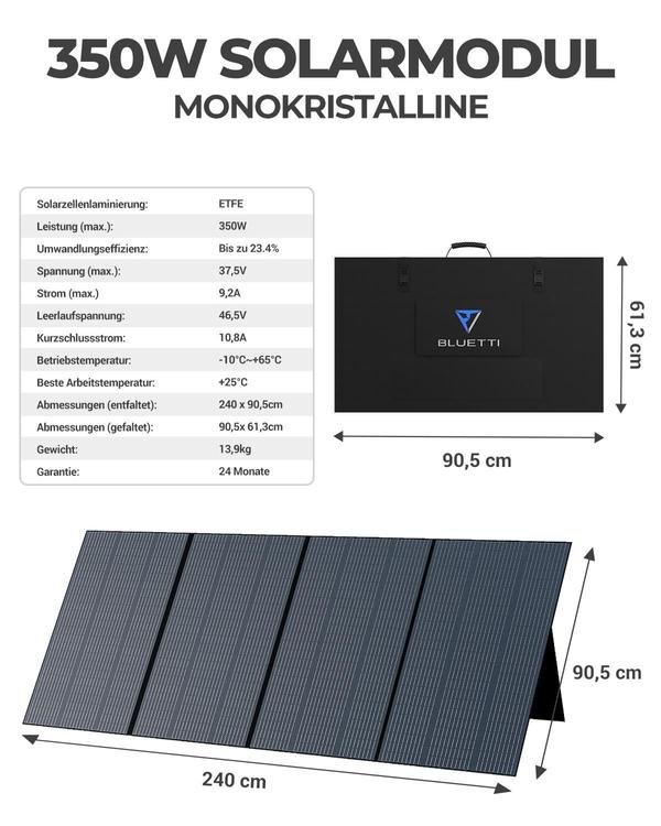 Générateur Électrique BLUETTI AC200P avec 2 Panneau Solaire 350W PV350  BLUETTI