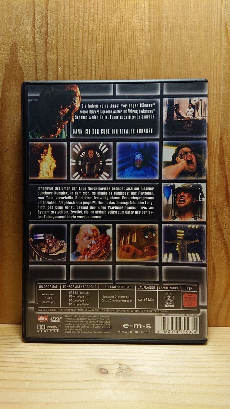 Tutti i DVDs: CUBE 1 bis 3 auf DVD – Usato da Wilderswil venduto da Exebub 6