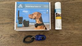 PetTec Remote Spray Trainer 2.0 Hundehalsband mit Bedienung