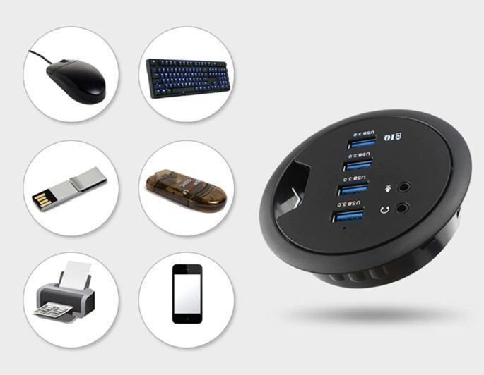 Hub & Switch: Desk 4-Port USB 3.0 HUB-Adapter – Nuovo e nell'imballaggio originale da Unterägeri venduto da RmOnline 5