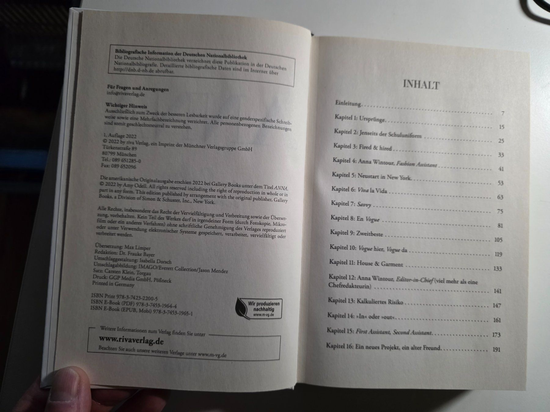 Libri: Anna - Aus dem Leben einer Modeikone - Amy Odell 2022 – Nuovo (secondo la descrizione) da Walterswil BE venduto da Lonitti 7