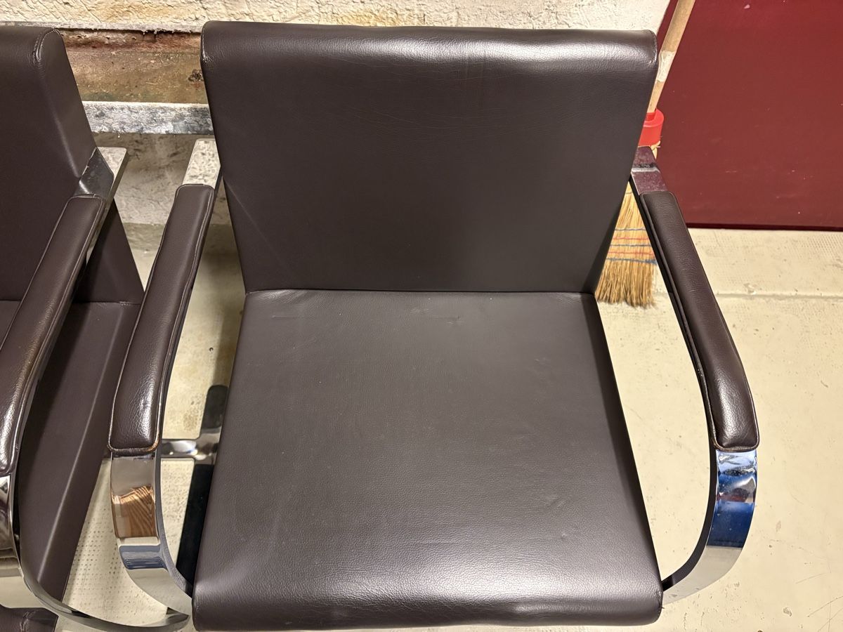 Stühle: Chaises vintage cuir brun & chrome – Gebraucht aus Basel von Colinecolune 3